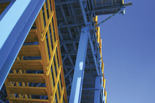 blue scaffold